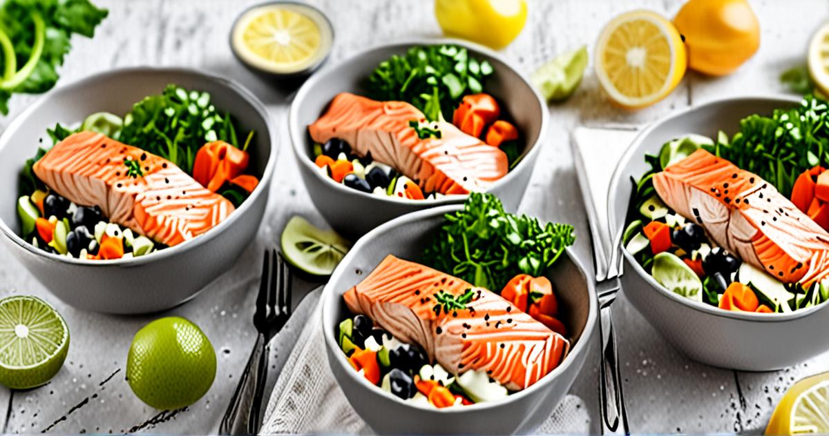 Healthy Salmon Meal Prep Bowls for Easy, Balanced Lunches serving example