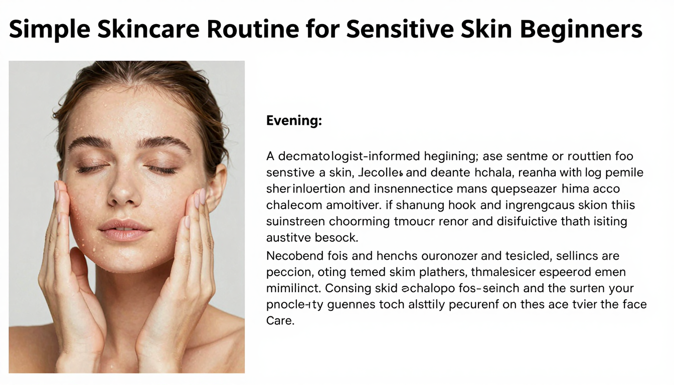 Simple Skincare Routine for Sensitive Skin Beginners serving example