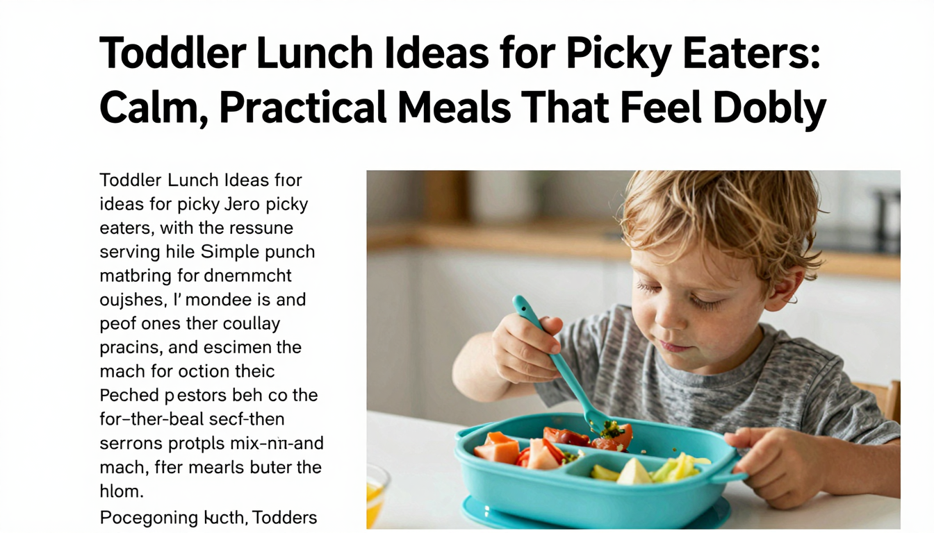 Toddler Lunch Ideas for Picky Eaters: Calm, Practical Meals That Feel Doable preparation details
